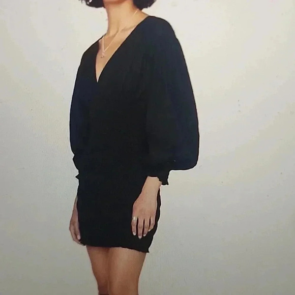 FRAME  V-NECK SMOCKED DRESS SIZE L - Picture 2 of 5